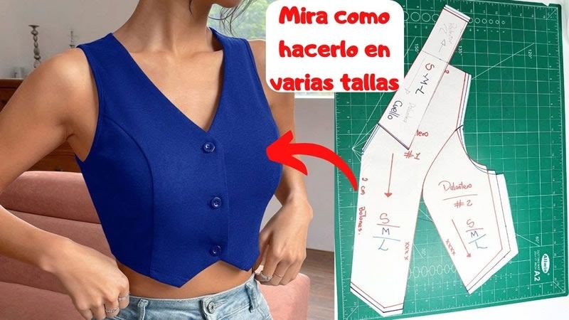 Chaleco para mujer fácil patronaje