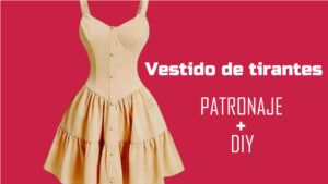 Vestido de tirantes y canesú en forma de V