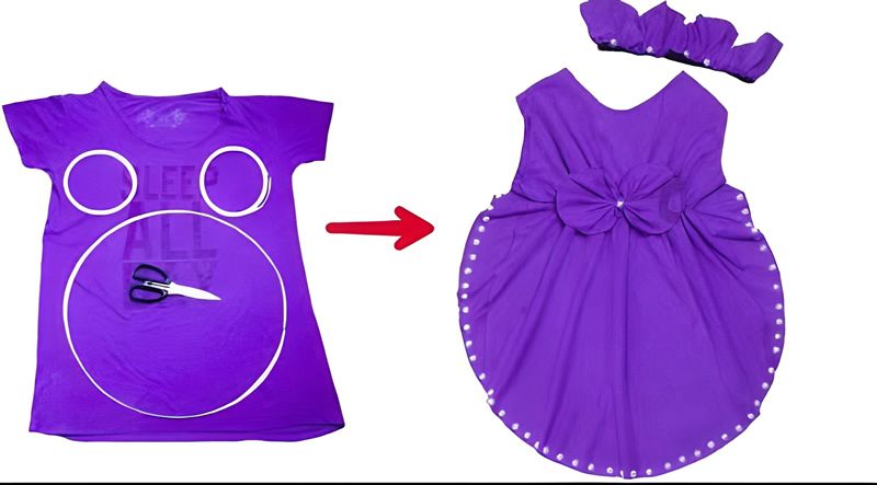 Vestido para mascota reciclando una camiseta