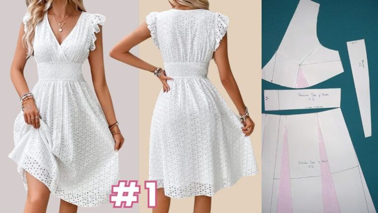 Vestido cruzado para verano patronaje y confección