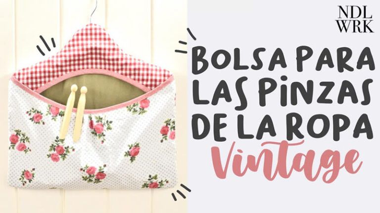 Bolsa para Pinzas de la Ropa estilo Vintage