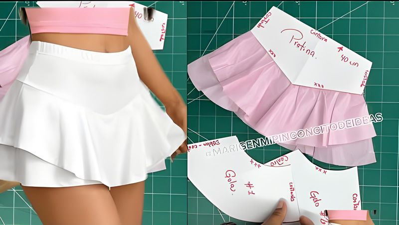 Falda para gimnasio con solo 3 pasos a medida 