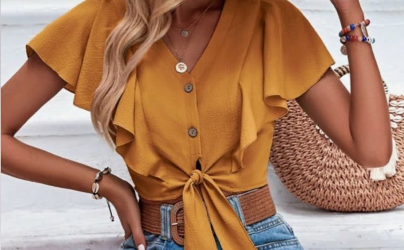 Blusa con manga mariposas patronaje y confección