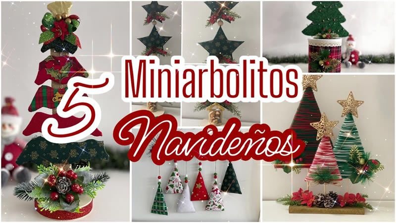 Mini Arbolitos Navideños para decoración