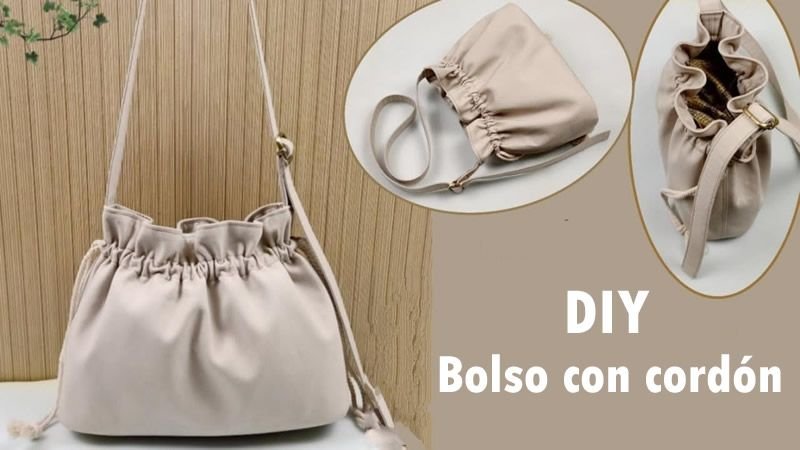 Bolso bandolera con cordón