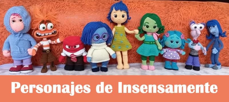 Personajes de intensamente amigurumi
