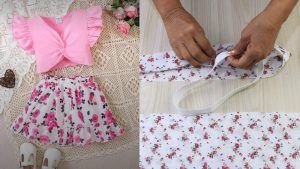 DIY Top y falda conjunto infantil
