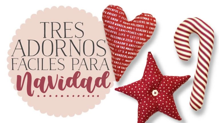 3 Adornos en tela de Navidad