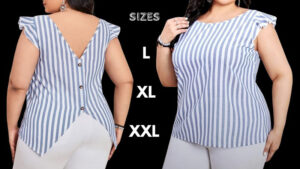 Blusa moderna con botones en espalda