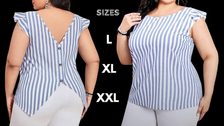 Blusa moderna con botones en espalda