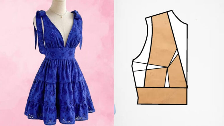 Vestido escote imperio patronaje paso a paso