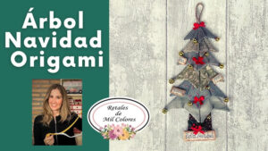 Árbol origami para Navidad de tela