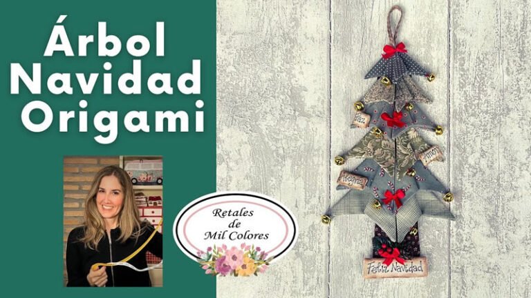Árbol origami para Navidad de tela