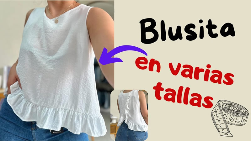 Blusa cruzada en la espalda