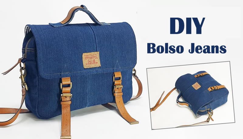 DIY bolso mezclilla jeans cortera bandolera