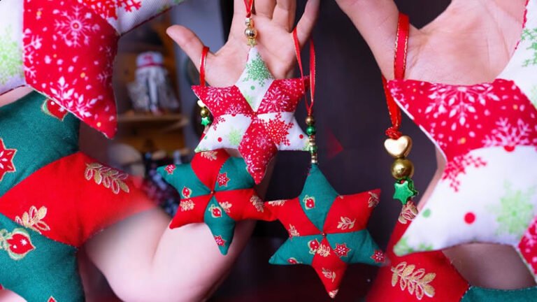 Estrellas de navidad con retales