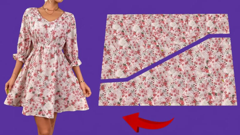 Vestidos sencillo cuello V con media manga de volantes