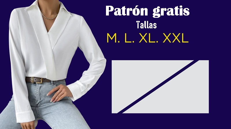 Blusa cruzada elegante con cuello