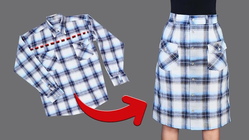 Transformar una camisa a falda