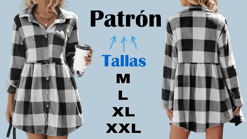 Vestido abrigo cálido para invierno Patronaje DIY