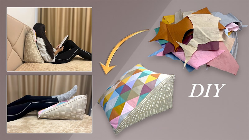 Almohada triangular multifuncional Patchwork