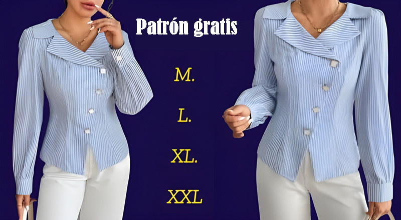 Blusa con cuello asimétrico