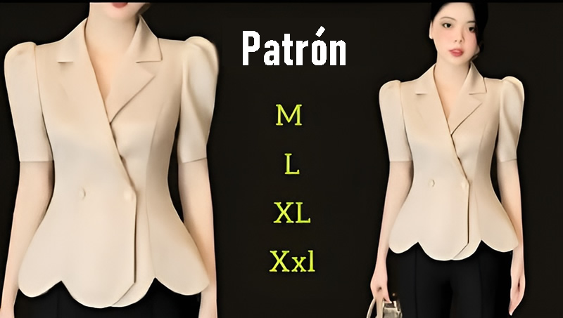 Chaqueta entallada con media manga