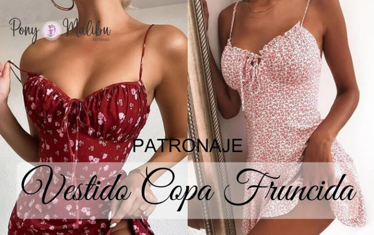 Vestido de escote o copa fruncida