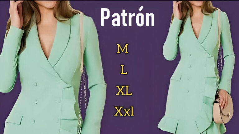Vestido blazer de cuello con solapa