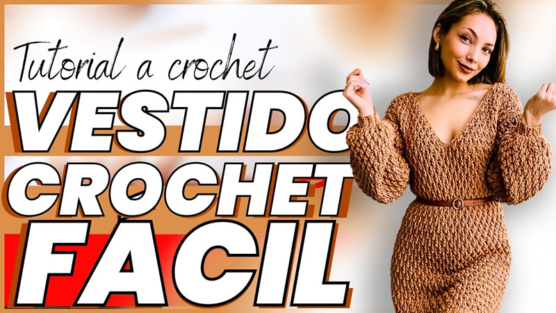 Vestido elegante a crochet