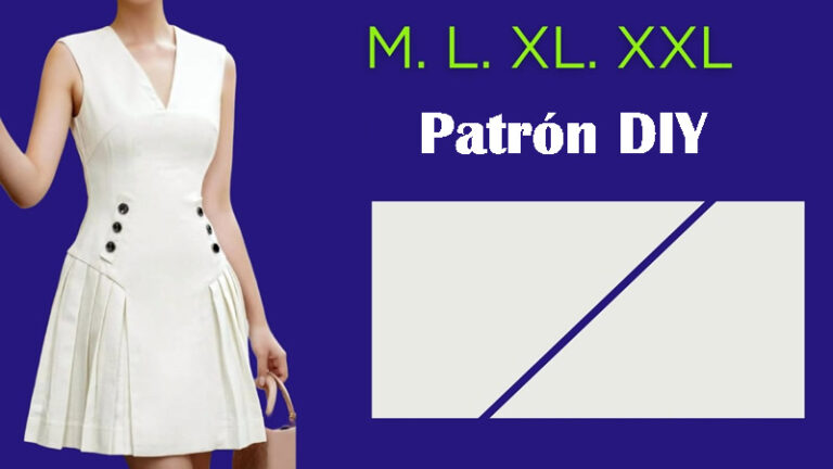 Vestido plisado o con tablas elegante