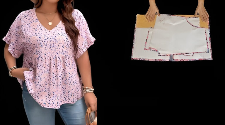 Blusa suelta con canesú elegante