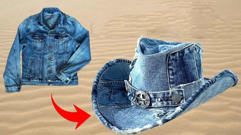 Sombrero vaquero de mezclilla reciclado
