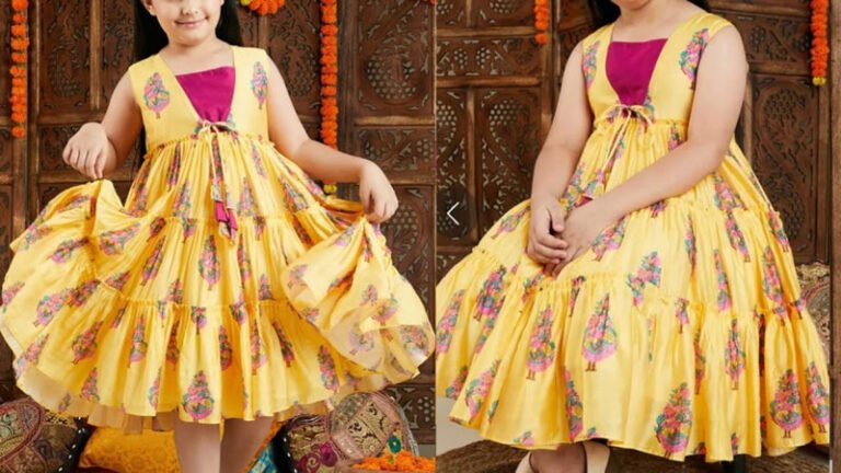 Vestido infantil de 3 capas para verano