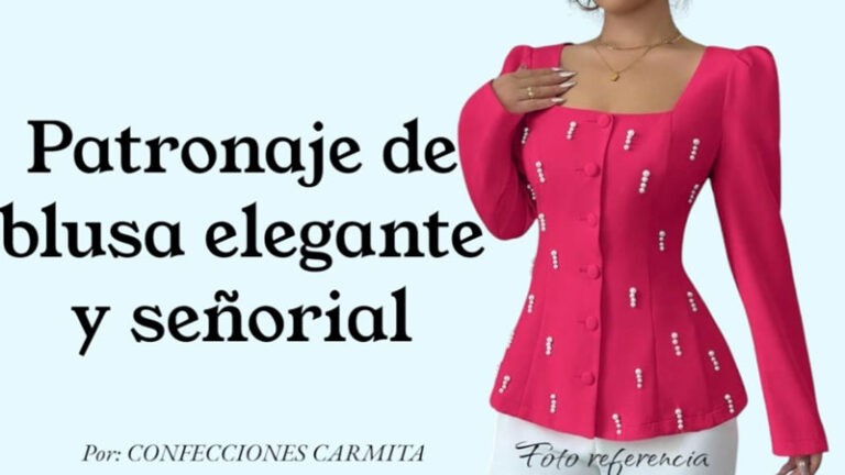 Blusa elegante ajustada con escote cuadrado