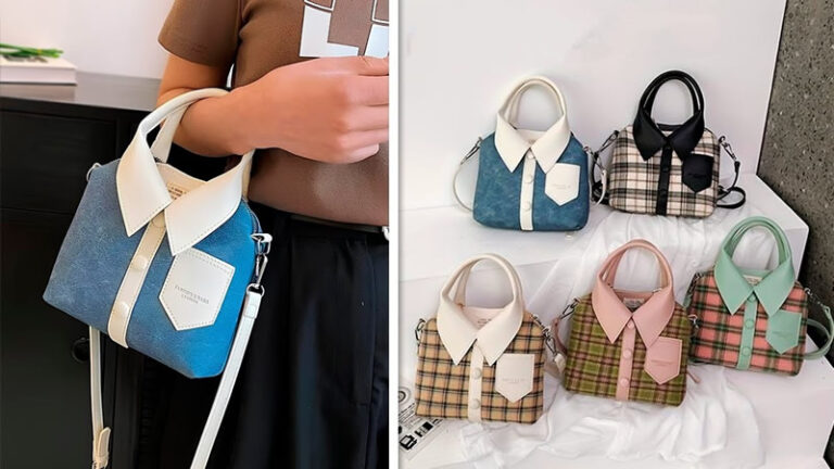 Bolso estilo cuello de camisa