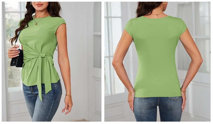 Blusa de Mujer con Lazo Frontal