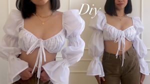DIY Crop Top Fruncido con Manga Puff