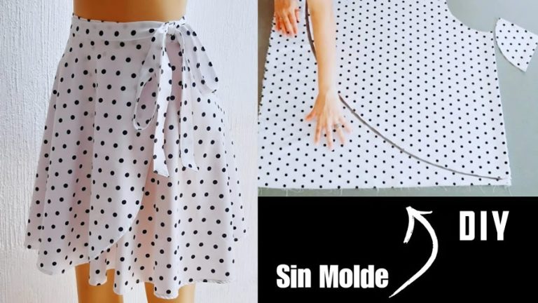 Falda Circular Cruzada para Mujer