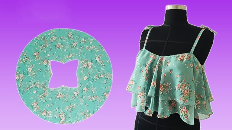 Blusa de Gasa de Doble Capa con Tirantes de Lazo