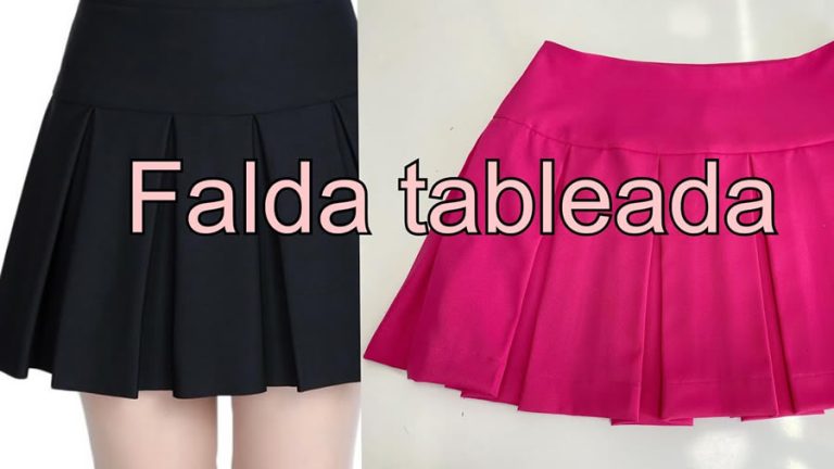 falda tableada con canesú