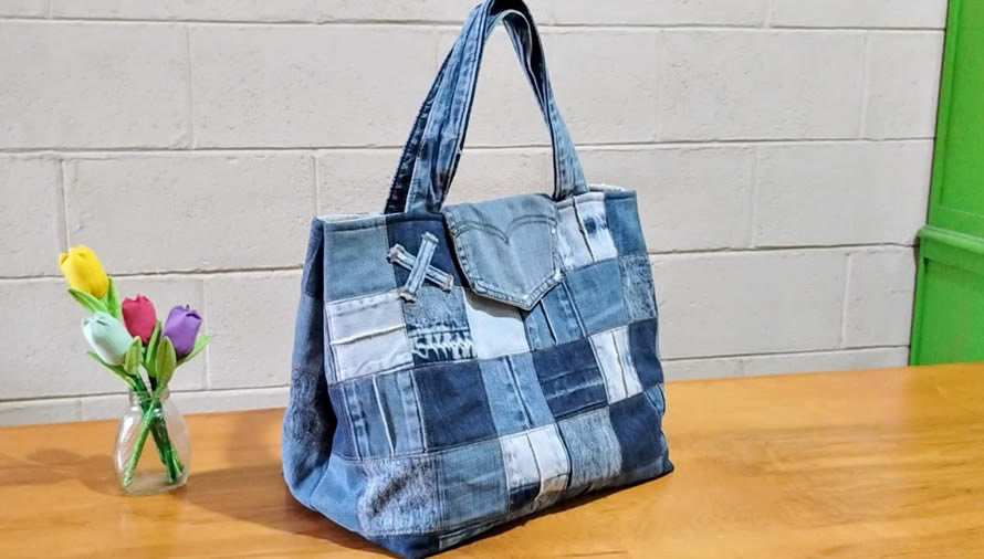 Bolso de mano de mezclilla