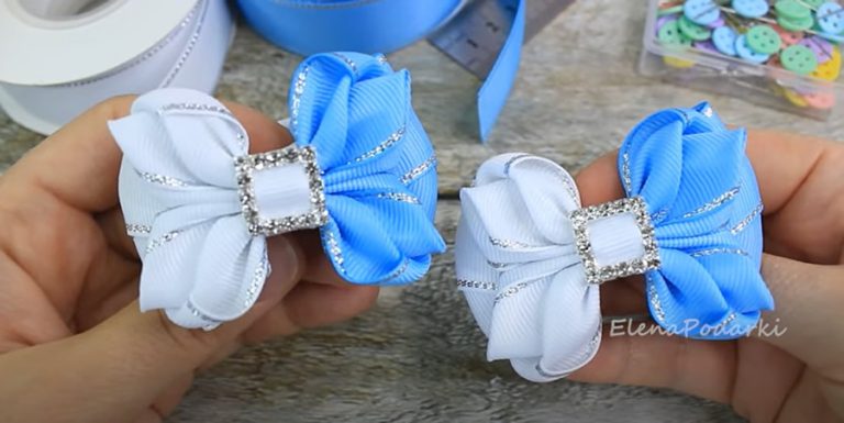 Lazos mágicos de cinta grosgrain con lúrex