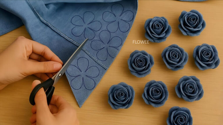 Rosa de mezclilla DIY