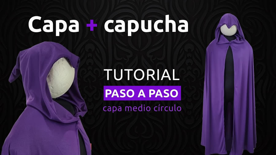 Capa con capucha para disfraces Halloween 