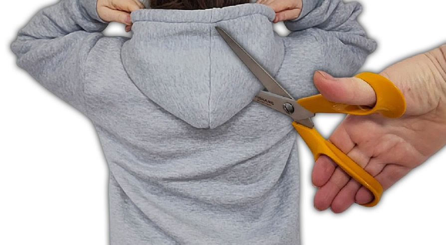 quitar la capucha de una sudadera