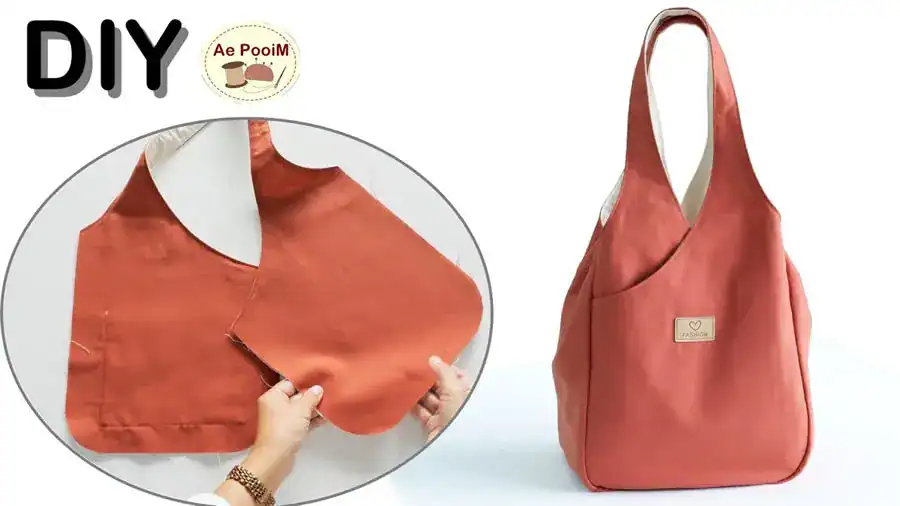 bolso de tela con tres compartimentos