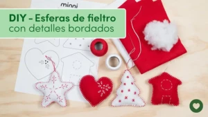 Esferas de Fieltro con Detalles Bordados