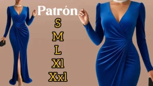 Vestido de Fiesta en Terciopelo Azul