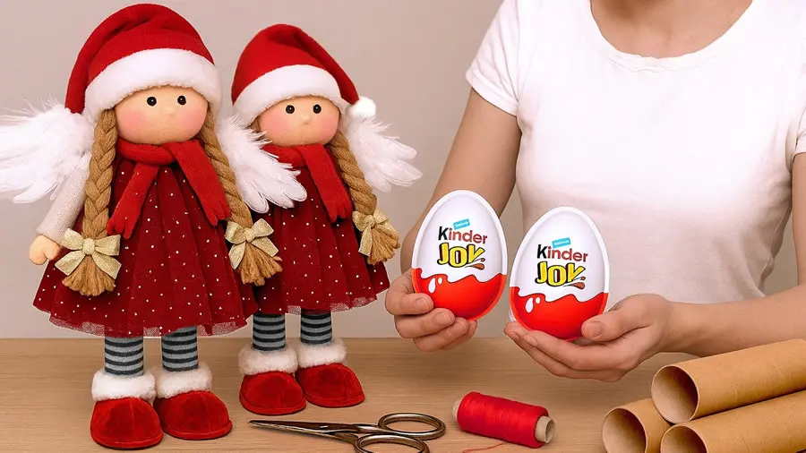 ángel gnomo navideño